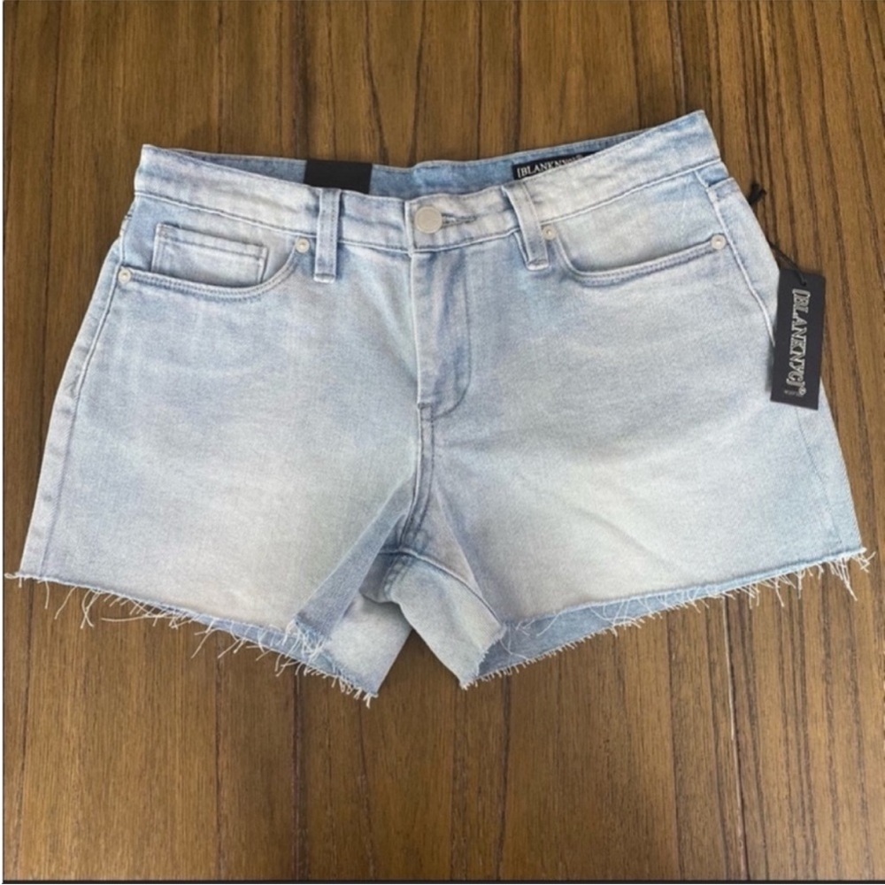 Blank NYC The Fulton light wash cutoff shorts